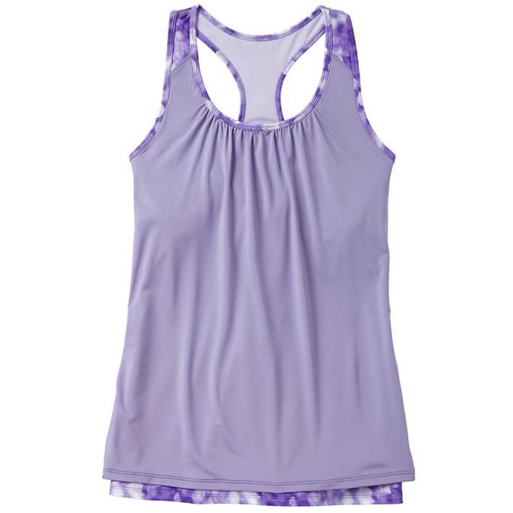 Athleta Racer Back Workout Top Built In Sports Bra